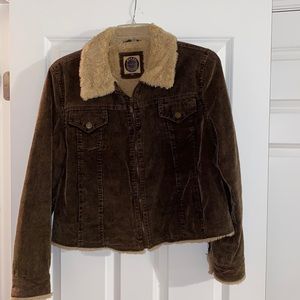 Giacca. Brown Corduroy with Fur. Size XL